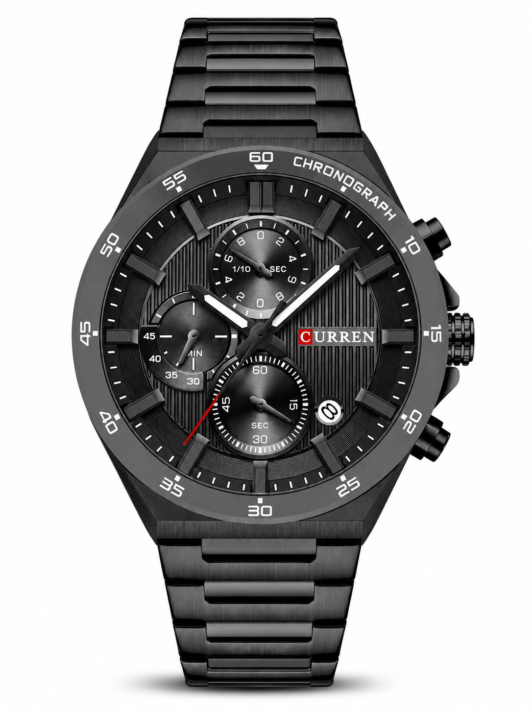 Reloj Curren Chronograph Black Edition para Hombre | Acero Negro | Diseño Deportivo Elegante
