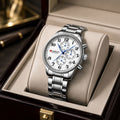 Curren 8466 Cronógrafo Hombre Acero Inoxidable Bicolor | Reloj Elegante con Calendario