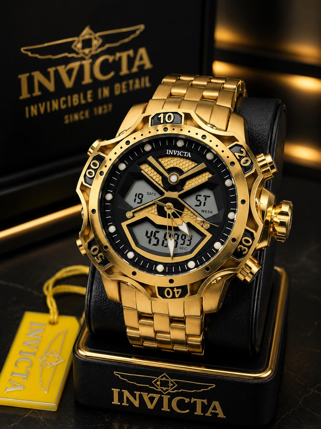 Reloj Invicta Analógico-Digital – Diseño Deportivo