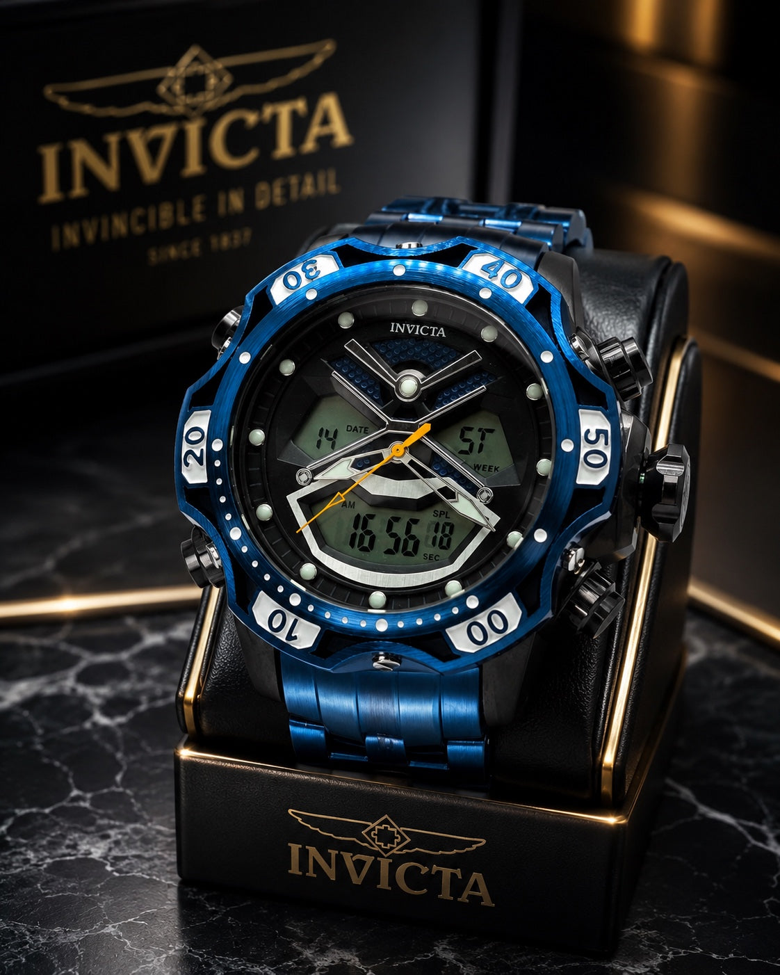 Reloj Invicta Analógico-Digital – Diseño Deportivo