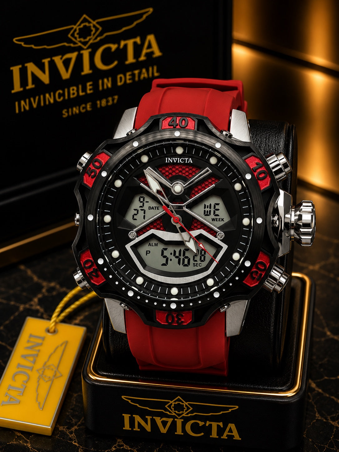 Reloj Invicta Analógico-Digital – Diseño Deportivo