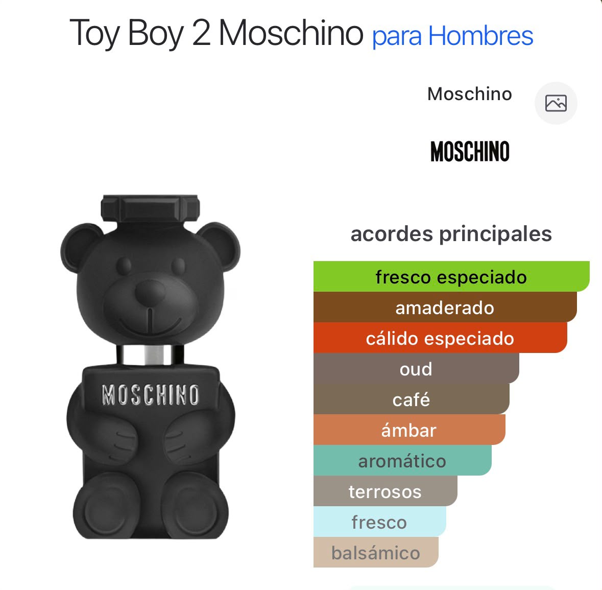 🧸 Toy Boy 2 Moschino para Hombre – Fragancia Intensa y Sofisticada