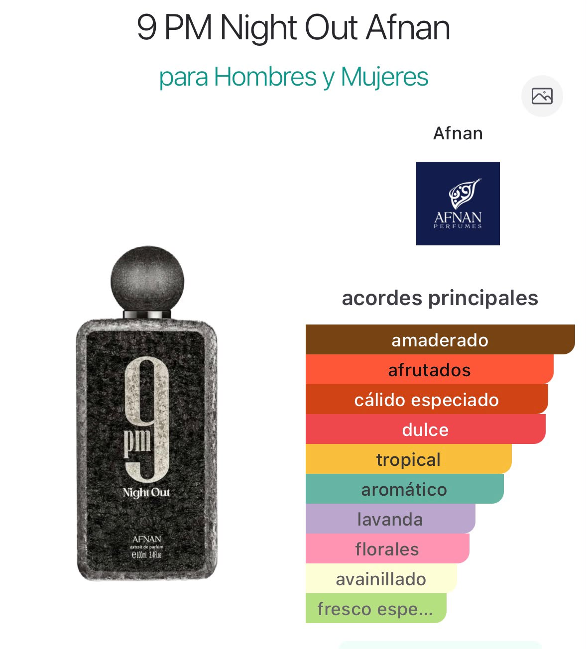 🌙 9 PM Night Out Afnan – Perfume Unisex Intenso y Sofisticado