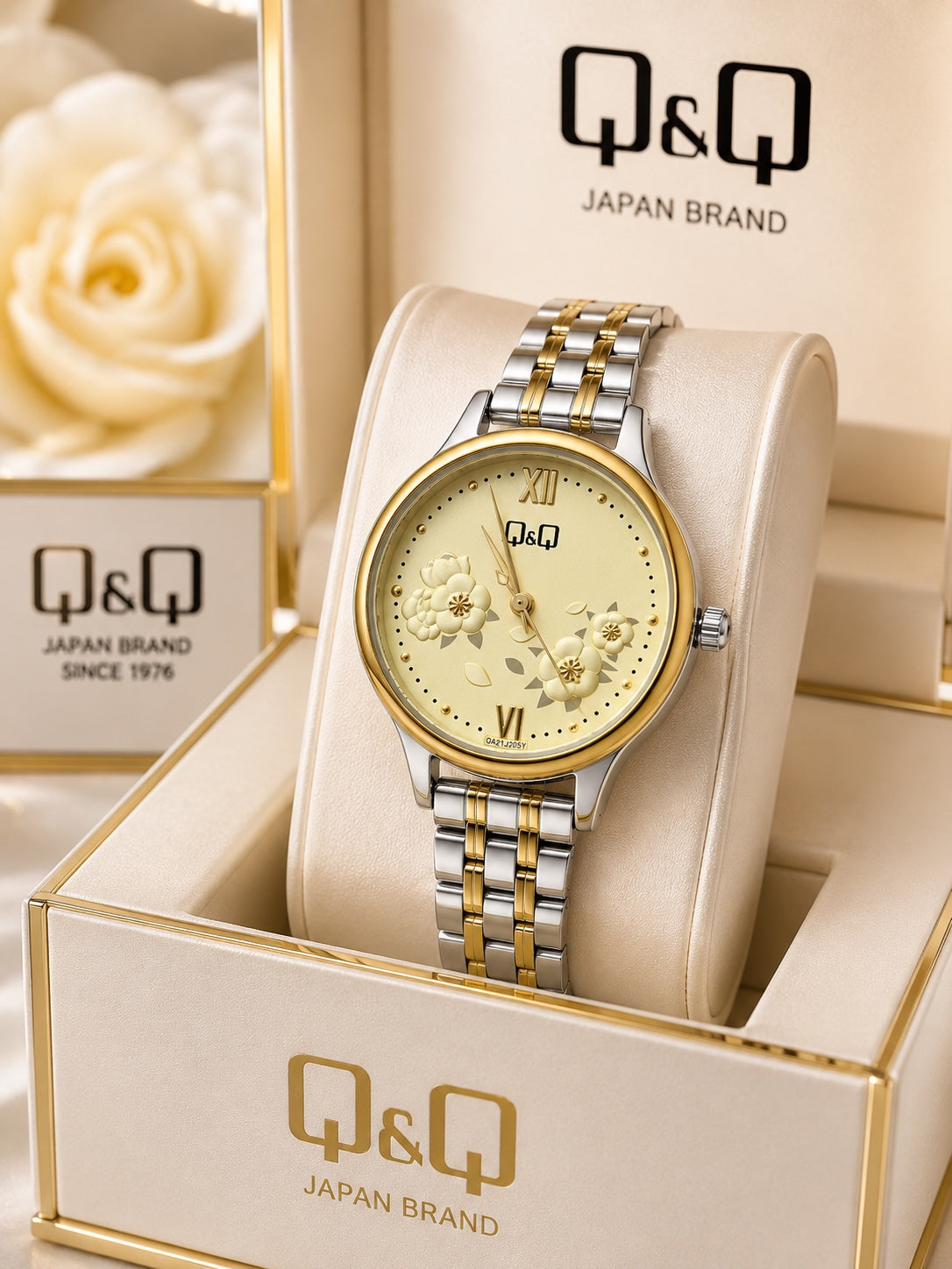 Reloj Q&Q para Mujer – Diseño Floral Elegante | Varios Colores