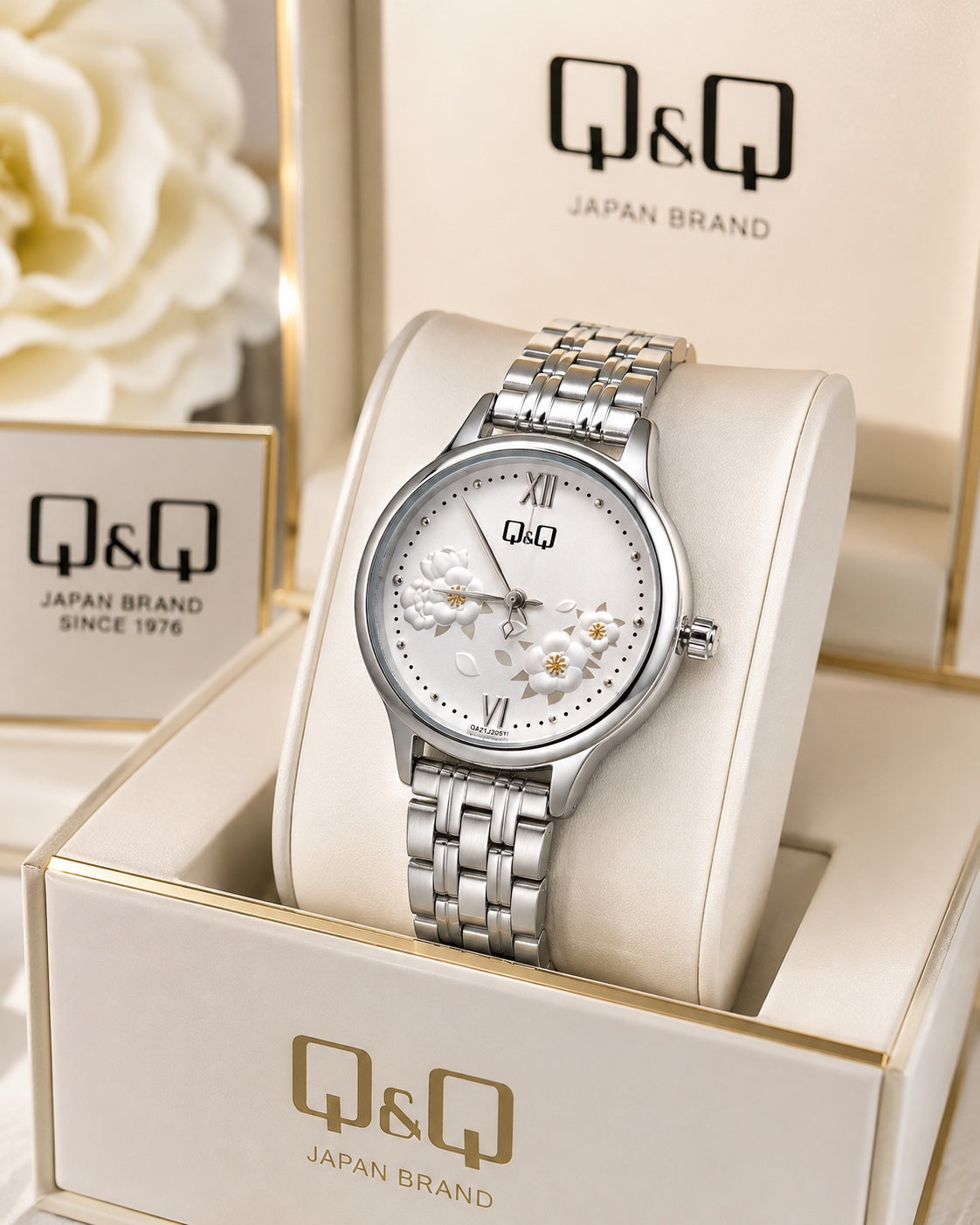 Reloj Q&Q para Mujer – Diseño Floral Elegante | Varios Colores