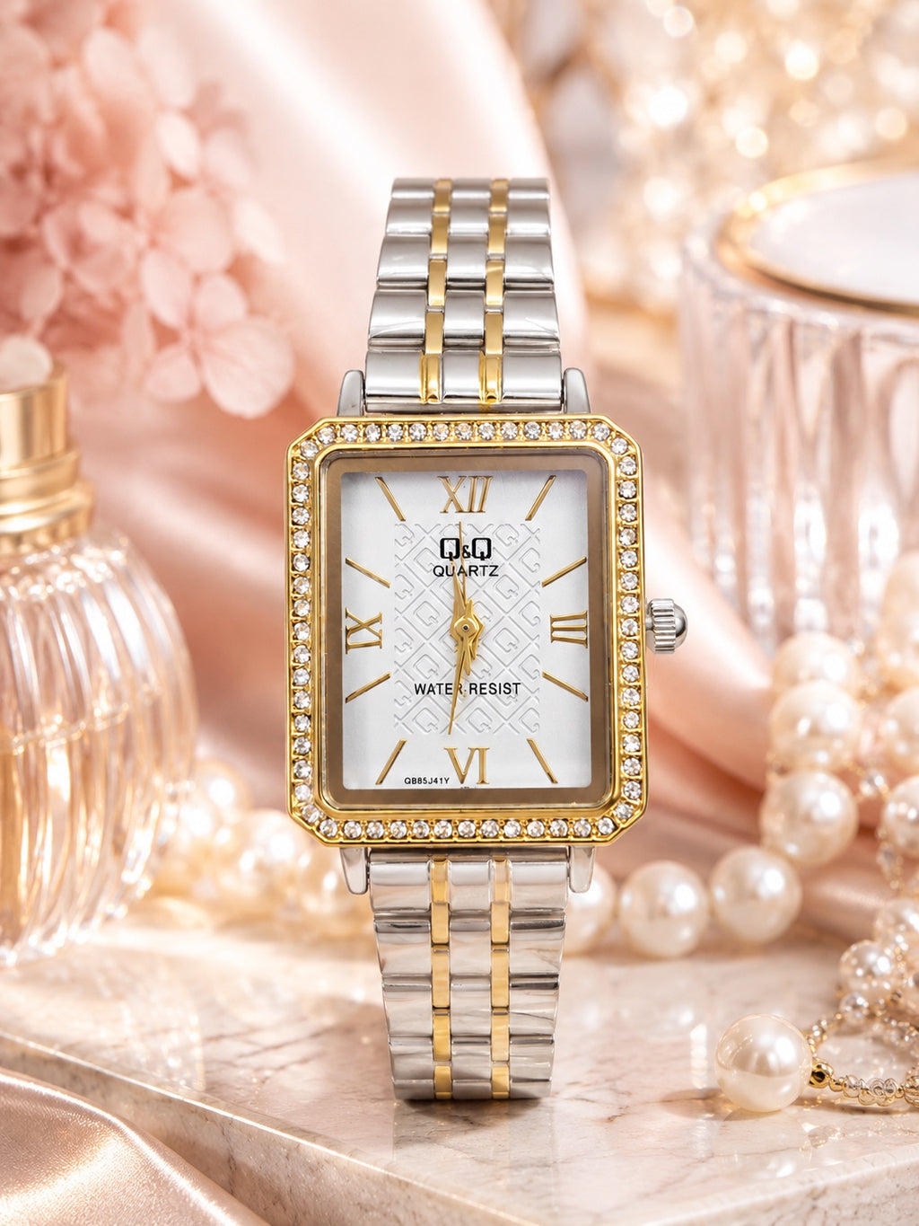 Reloj Q&Q para Mujer – Diseño Elegante con Cristales y Variedad de Colores