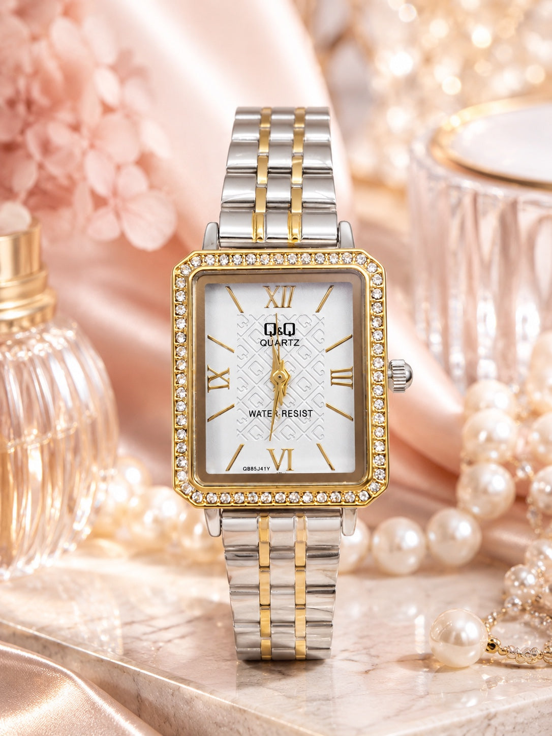 Reloj Q&Q para Mujer – Diseño Elegante con Cristales y Variedad de Colores
