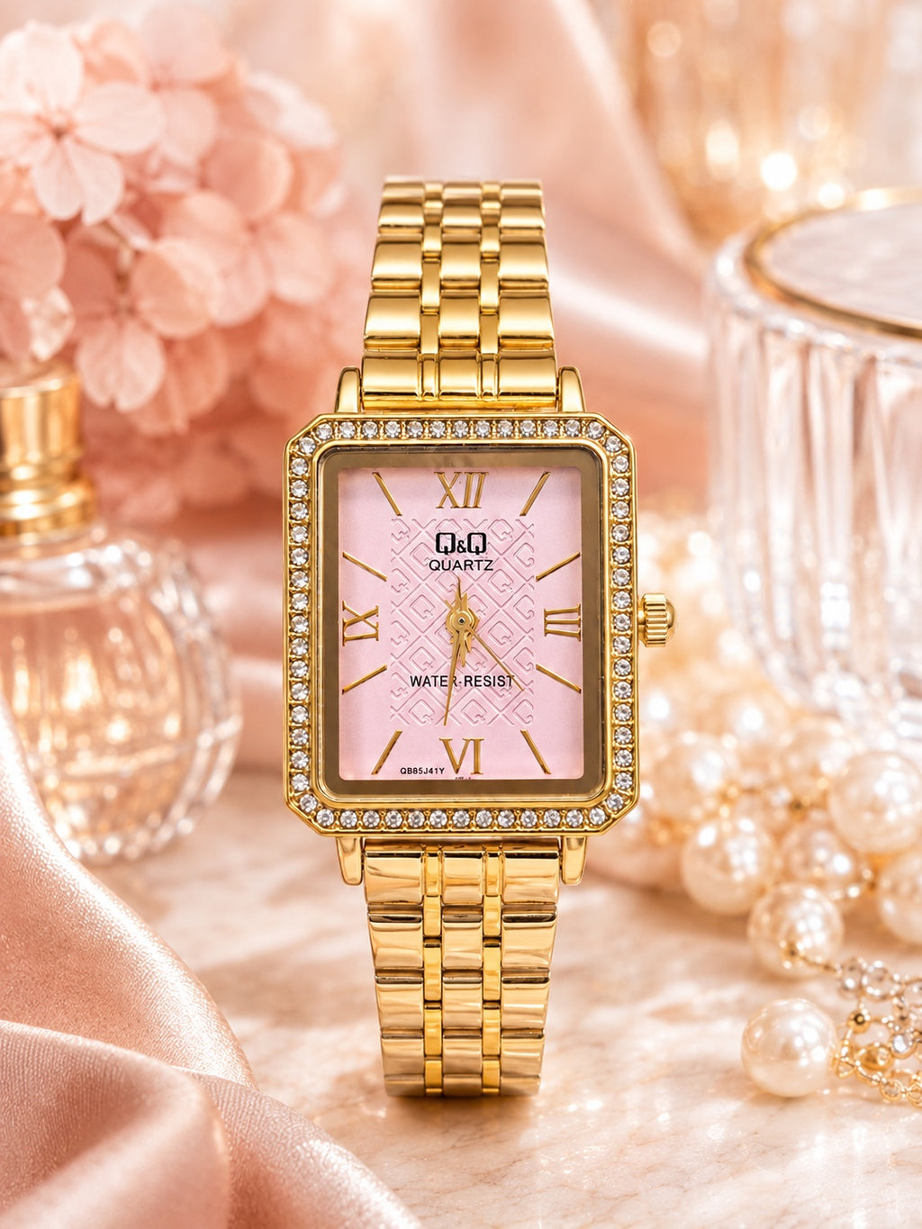 Reloj Q&Q para Mujer – Diseño Elegante con Cristales y Variedad de Colores