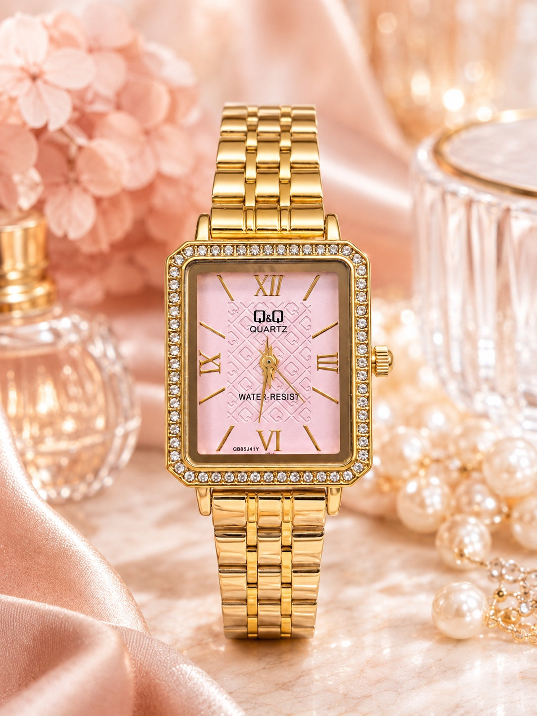 Reloj Q&Q para Mujer – Diseño Elegante con Cristales y Variedad de Colores
