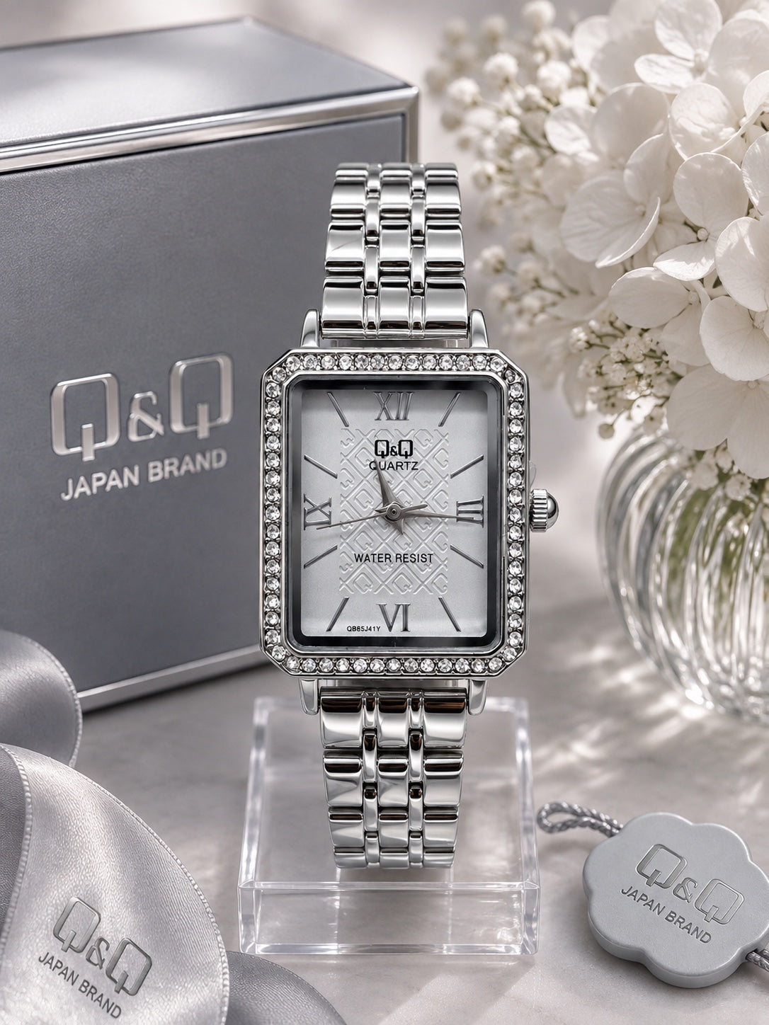Reloj Q&Q para Mujer – Diseño Elegante con Cristales y Variedad de Colores
