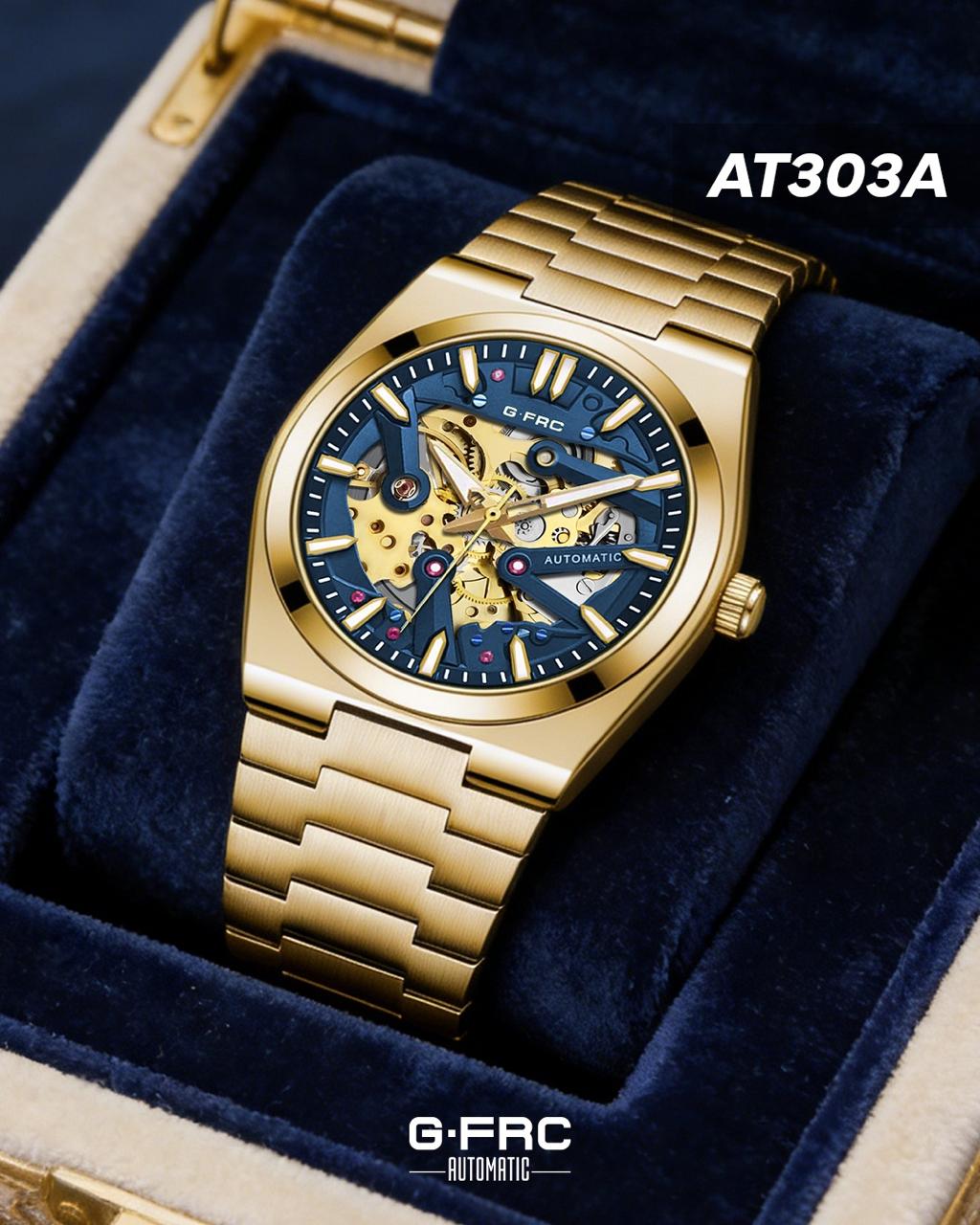 Reloj G-FRC AT303A Automatic – Skeleton Dorado para Hombre