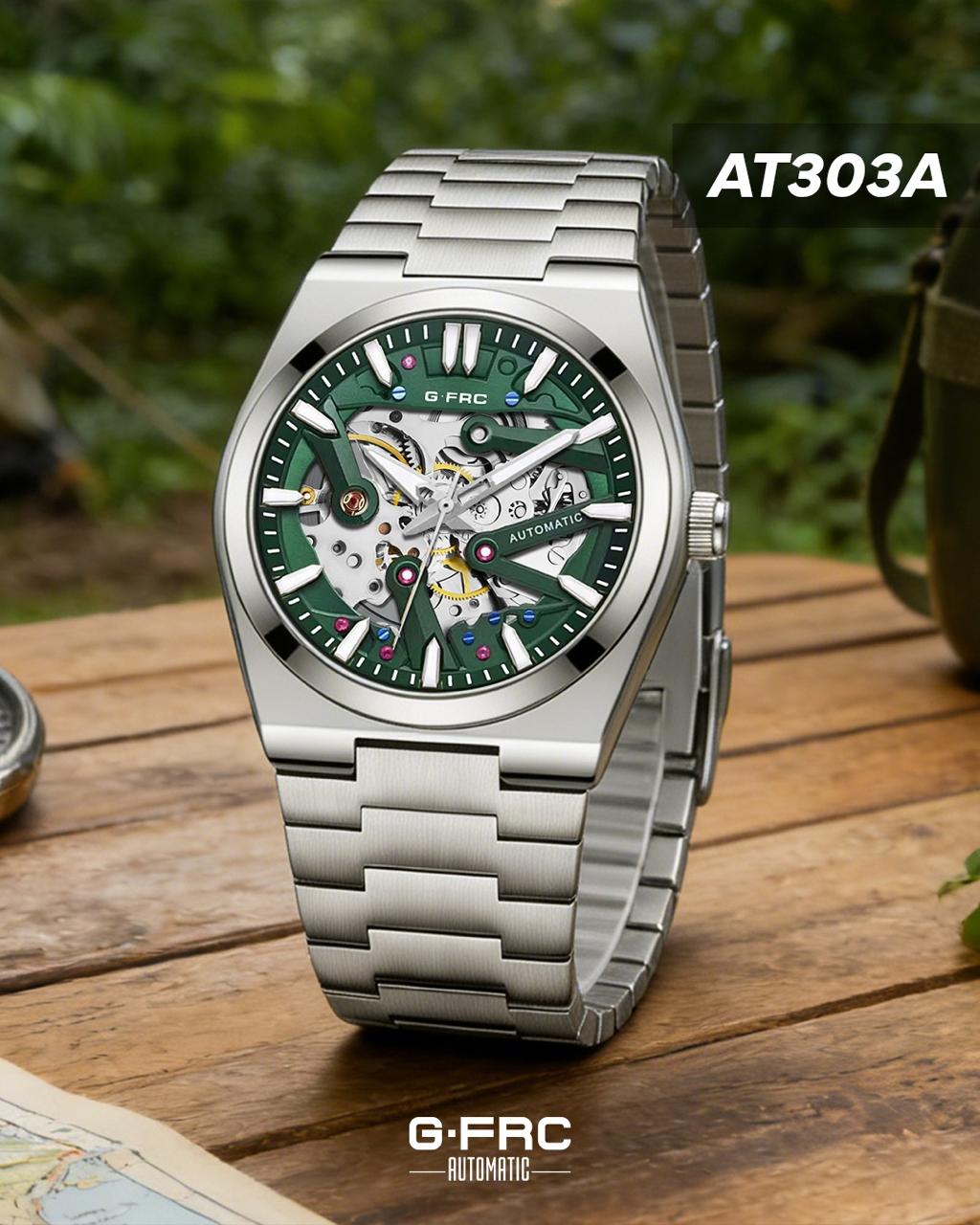 Reloj G-FRC AT303A Automatic – Skeleton Dorado para Hombre