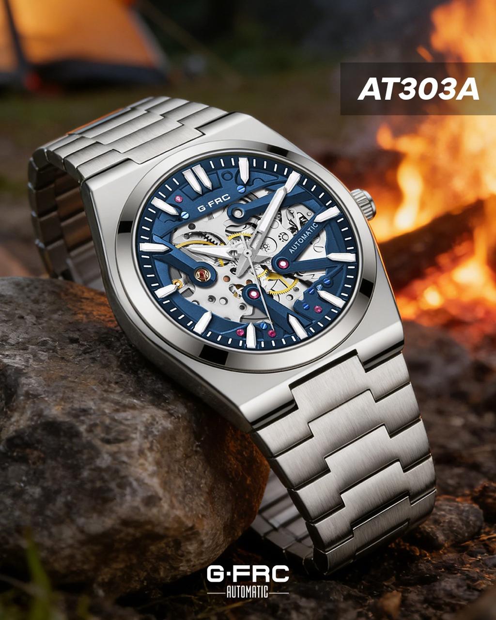 Reloj G-FRC AT303A Automatic – Skeleton Dorado para Hombre