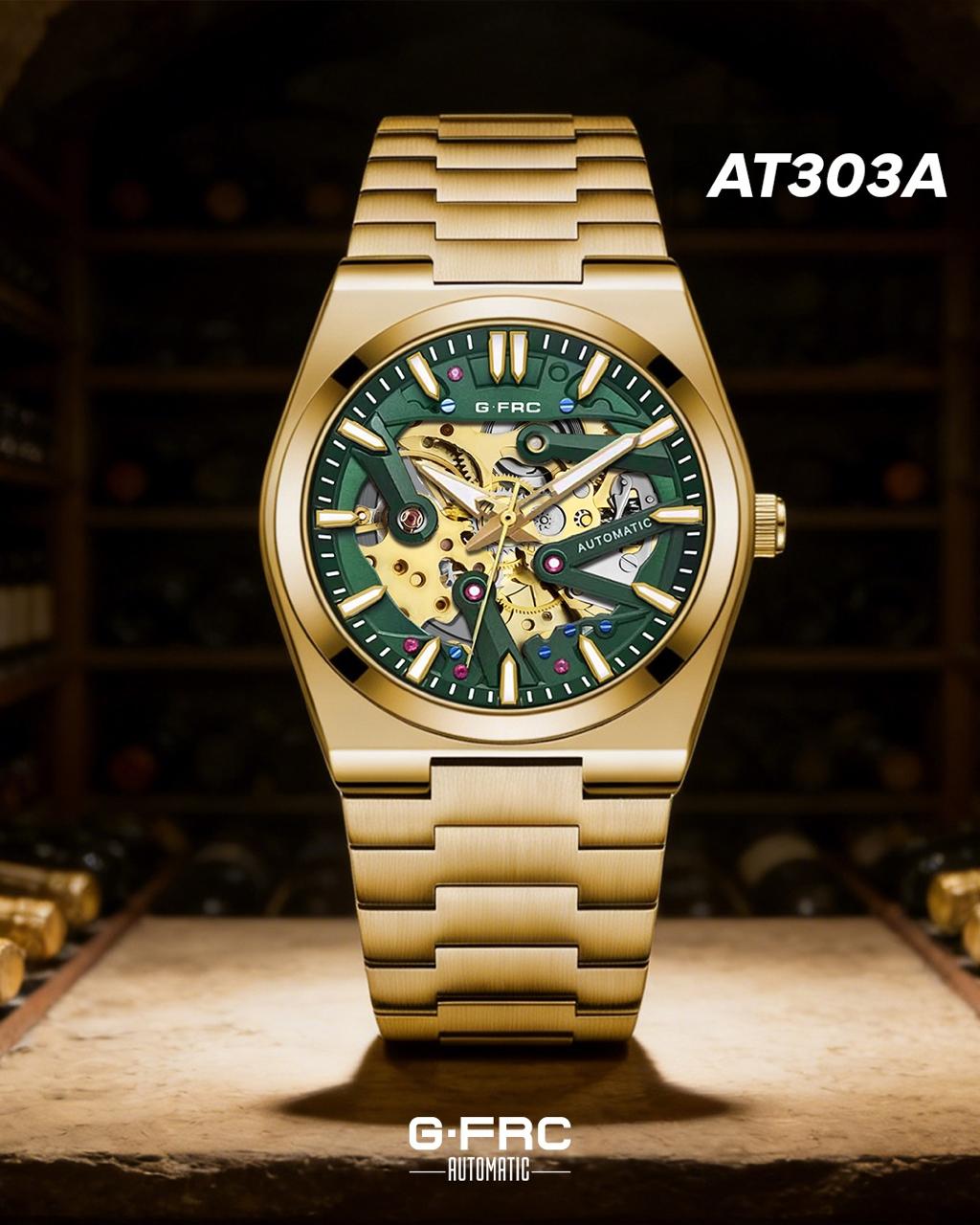 Reloj G-FRC AT303A Automatic – Skeleton Dorado para Hombre