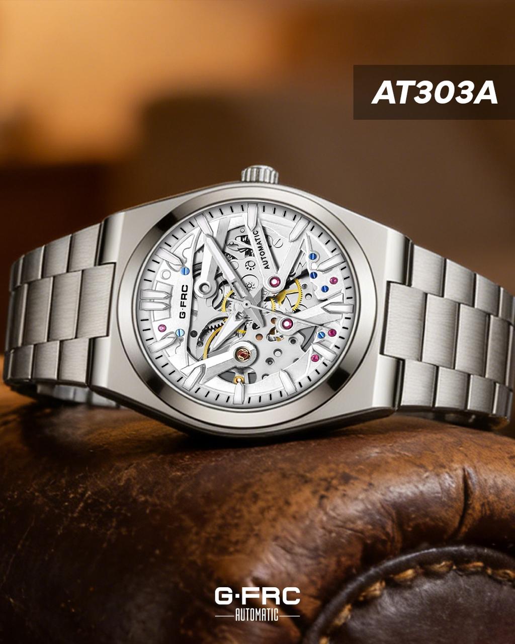 Reloj G-FRC AT303A Automatic – Skeleton Dorado para Hombre