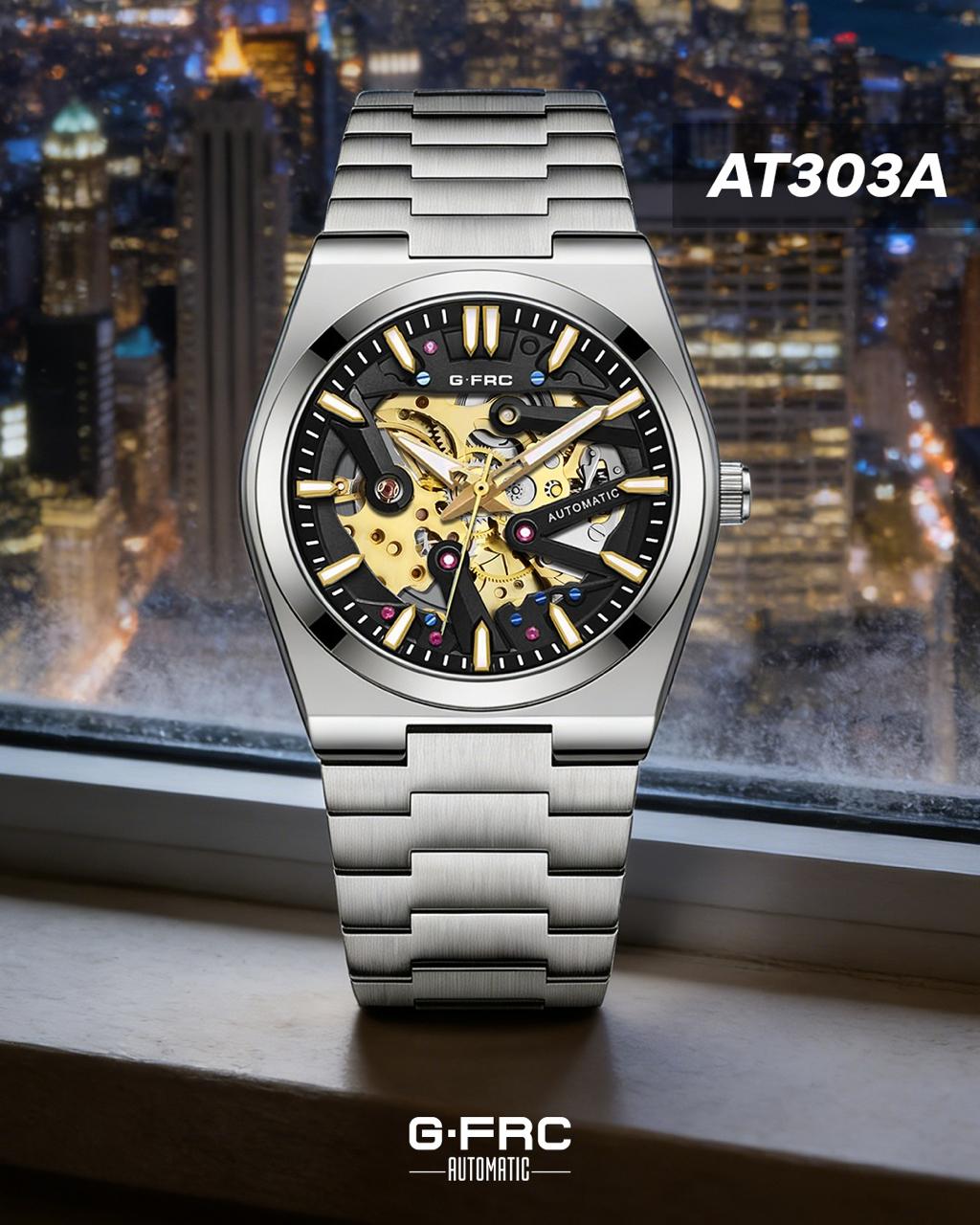 Reloj G-FRC AT303A Automatic – Skeleton Dorado para Hombre
