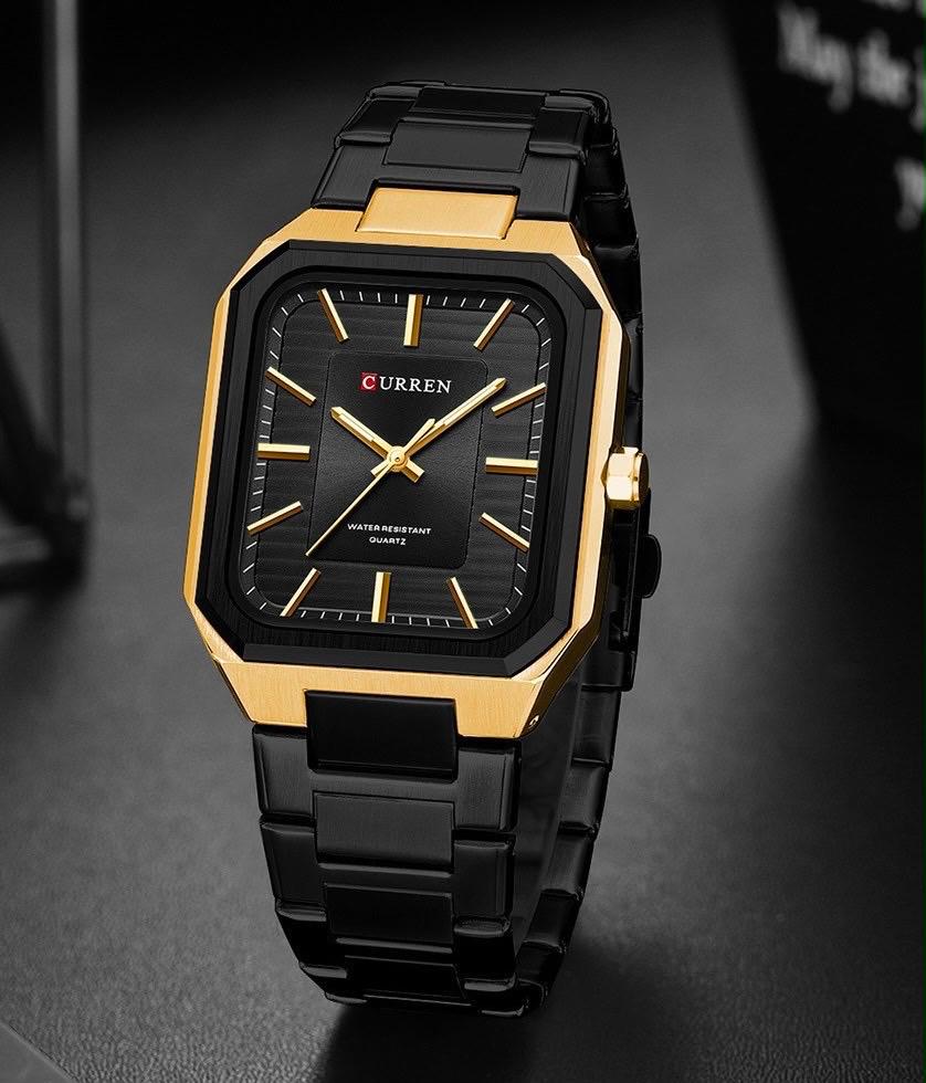 Reloj Curren Hombre Rectangular – Diseño Elegante Bicolor
