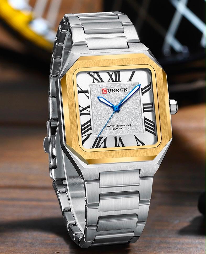 Reloj Curren Hombre Acero Inoxidable – Diseño Clásico Romano