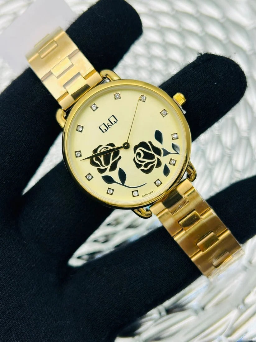 Reloj Q&Q para Dama – Elegancia y diseño floral