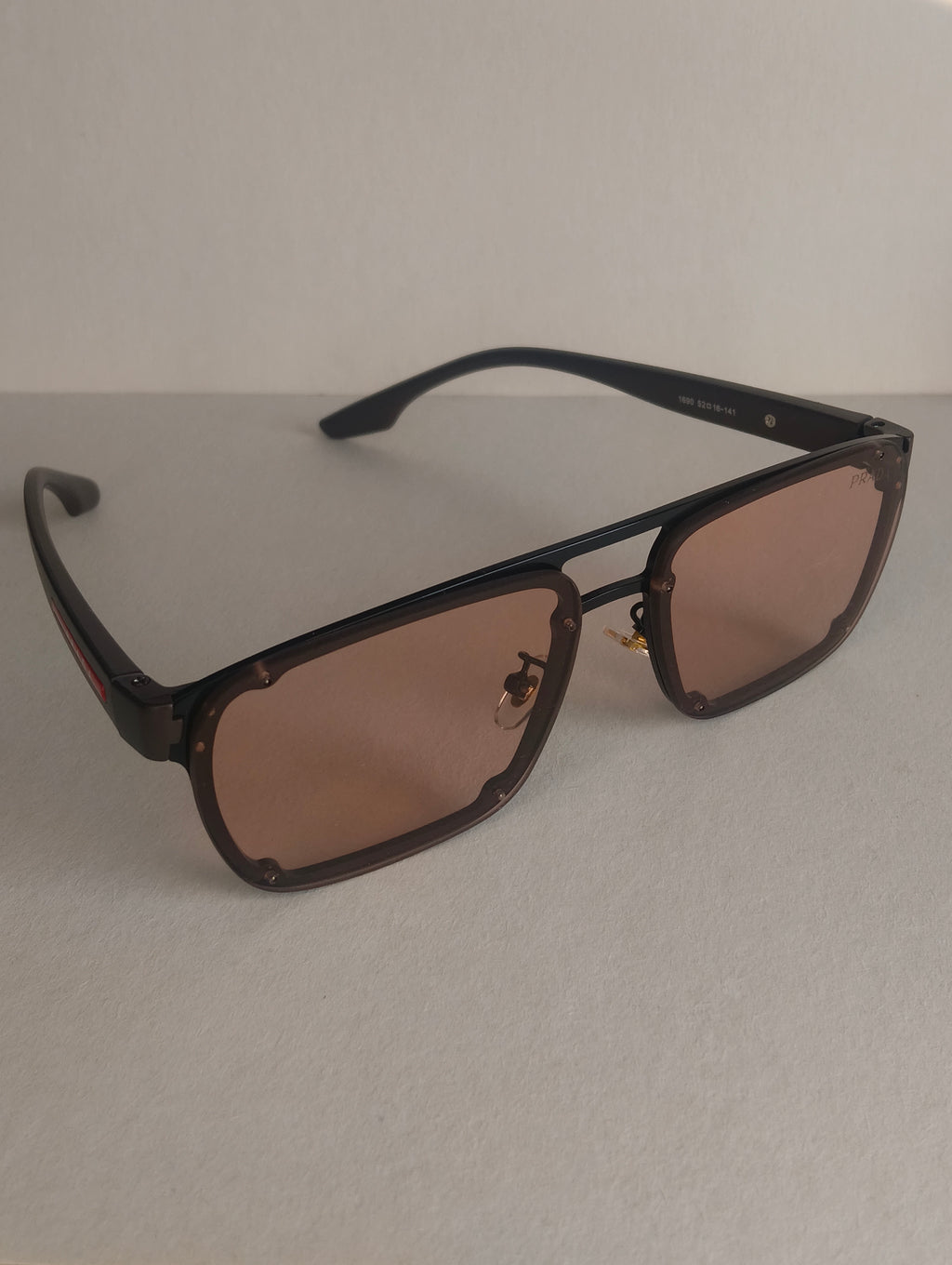 Gafas de Sol Rectangulares Marrón – Diseño Moderno