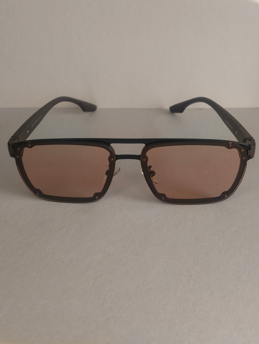 Gafas de Sol Rectangulares Marrón – Diseño Moderno