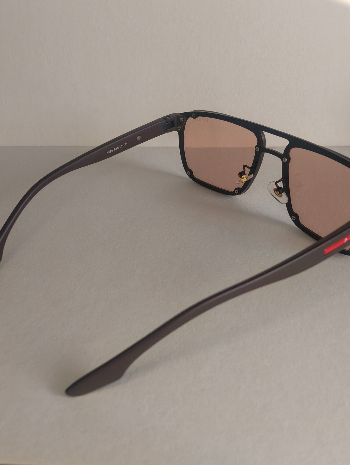 Gafas de Sol Rectangulares Marrón – Diseño Moderno