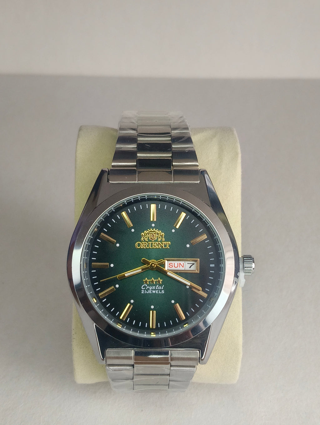 Reloj Automático Estilo Clásico con Calendario – Esfera Verde y Acero Inoxidable