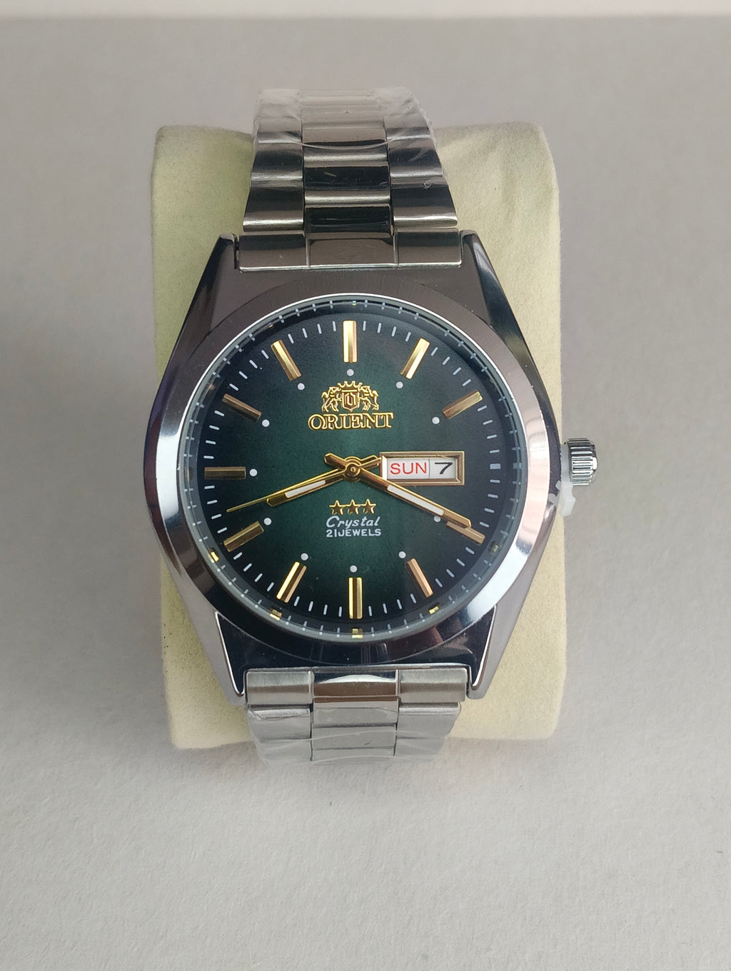 Reloj Automático Estilo Clásico con Calendario – Esfera Verde y Acero Inoxidable