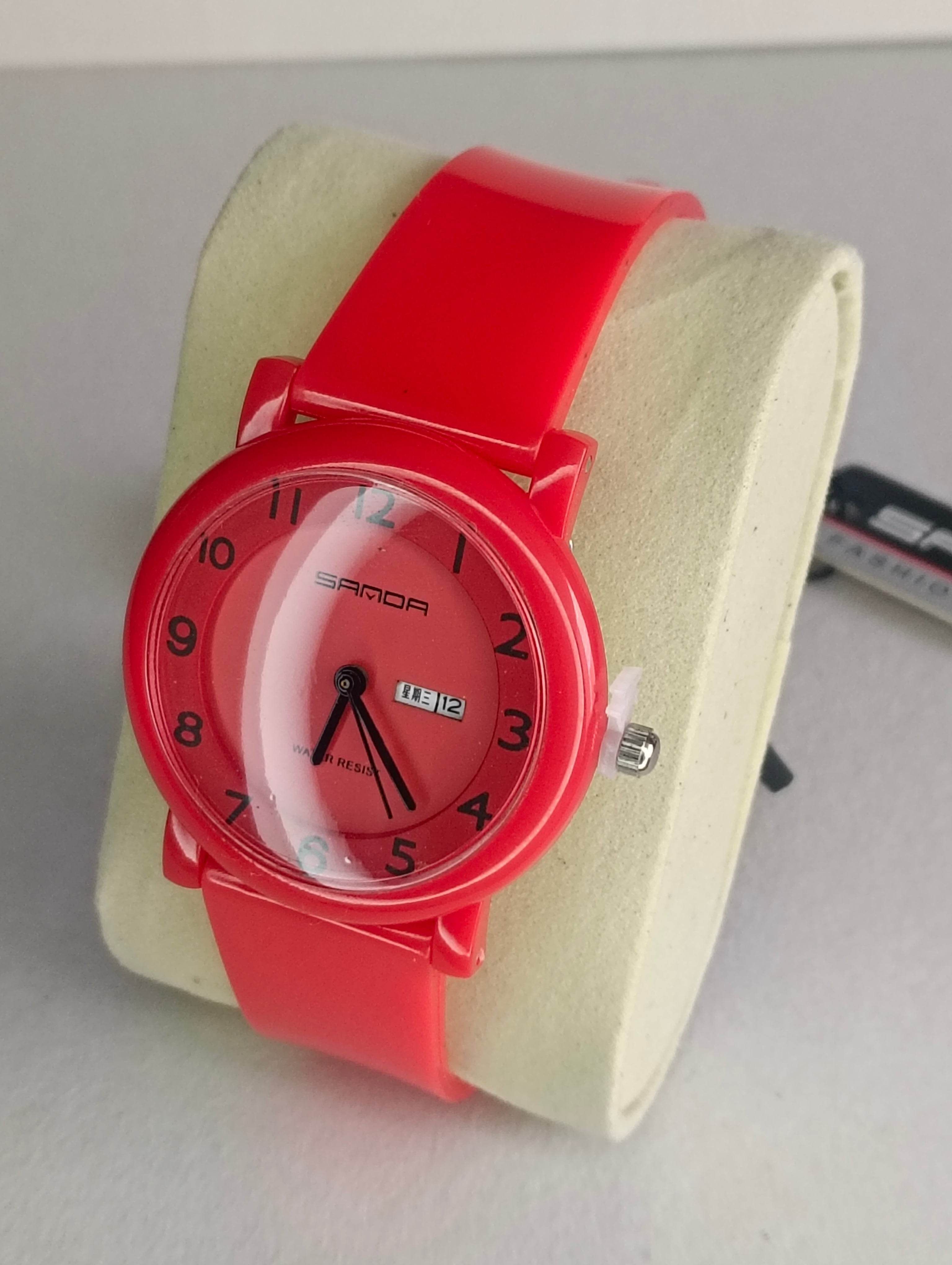 Reloj Sanda para Mujer Blanco con Calendario | Pulso de Silicona | Elegancia y Comodidad