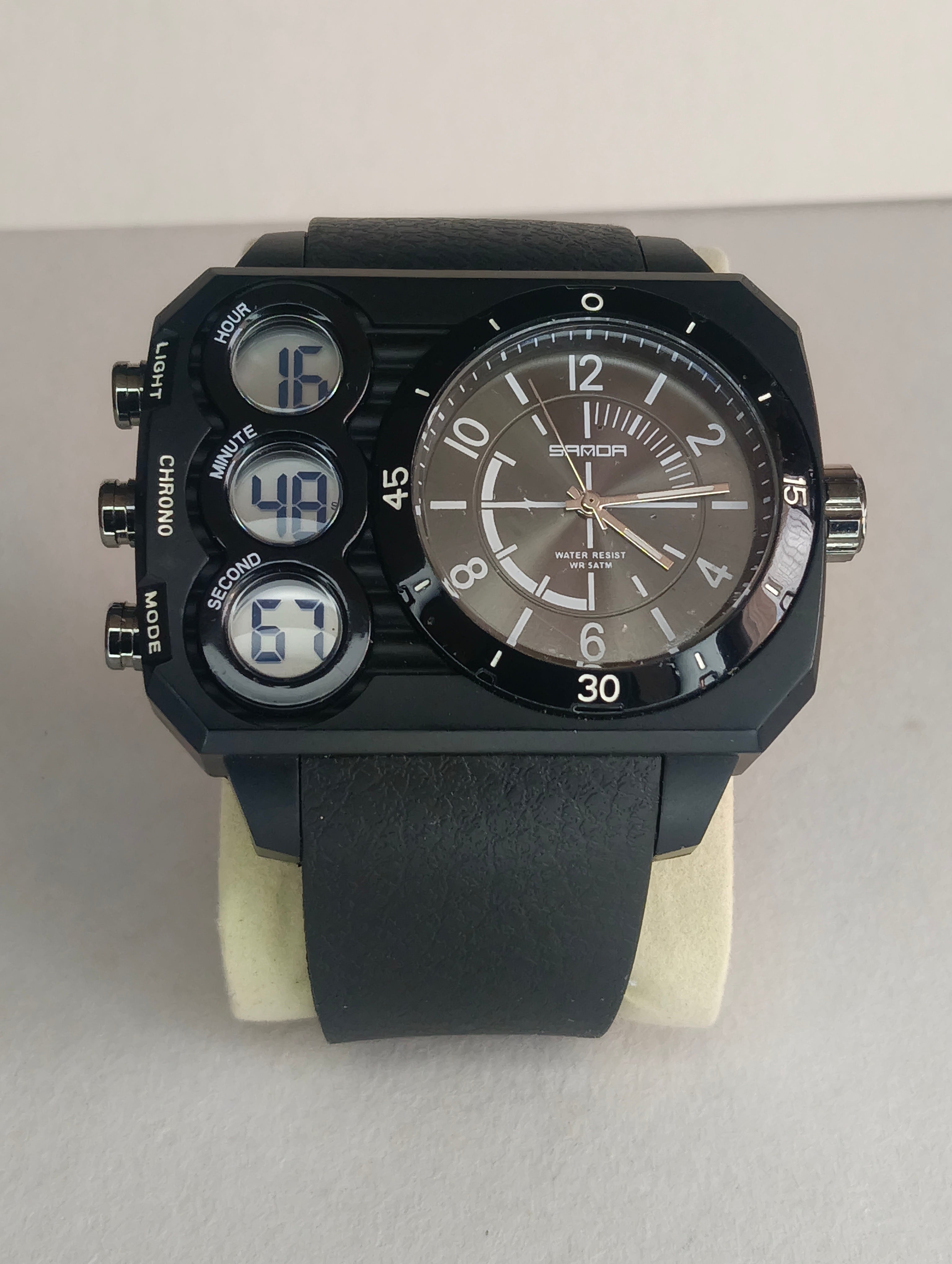 Reloj Sanda Hombre Análogo Digital Deportivo | Cronómetro, Alarma y WR 5ATM