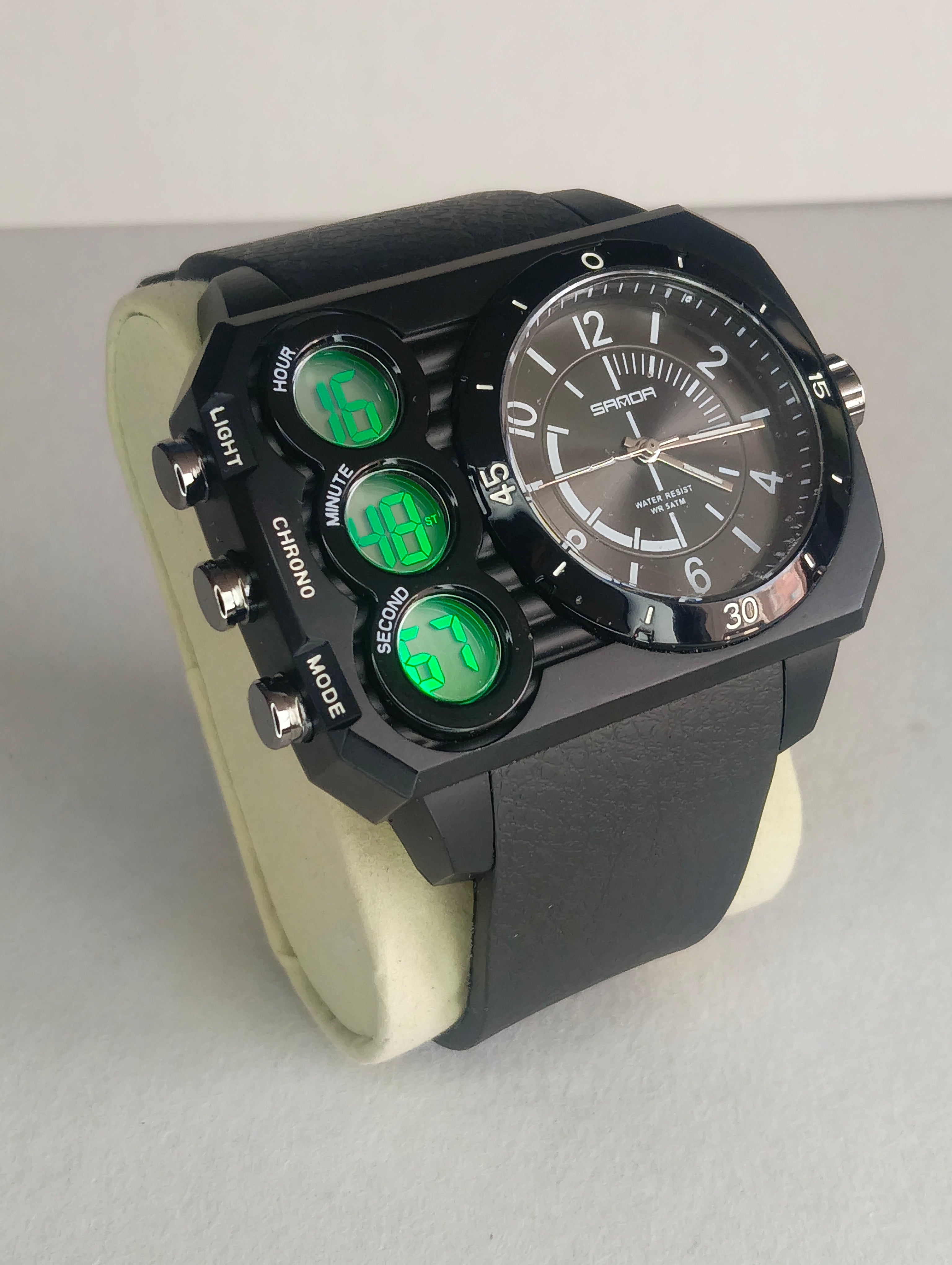 Reloj Sanda Hombre Análogo Digital Deportivo | Cronómetro, Alarma y WR 5ATM
