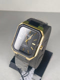 Reloj Curren Cuadrado para Hombre | Acero Inoxidable | Movimiento Quartz | Negro y Dorado