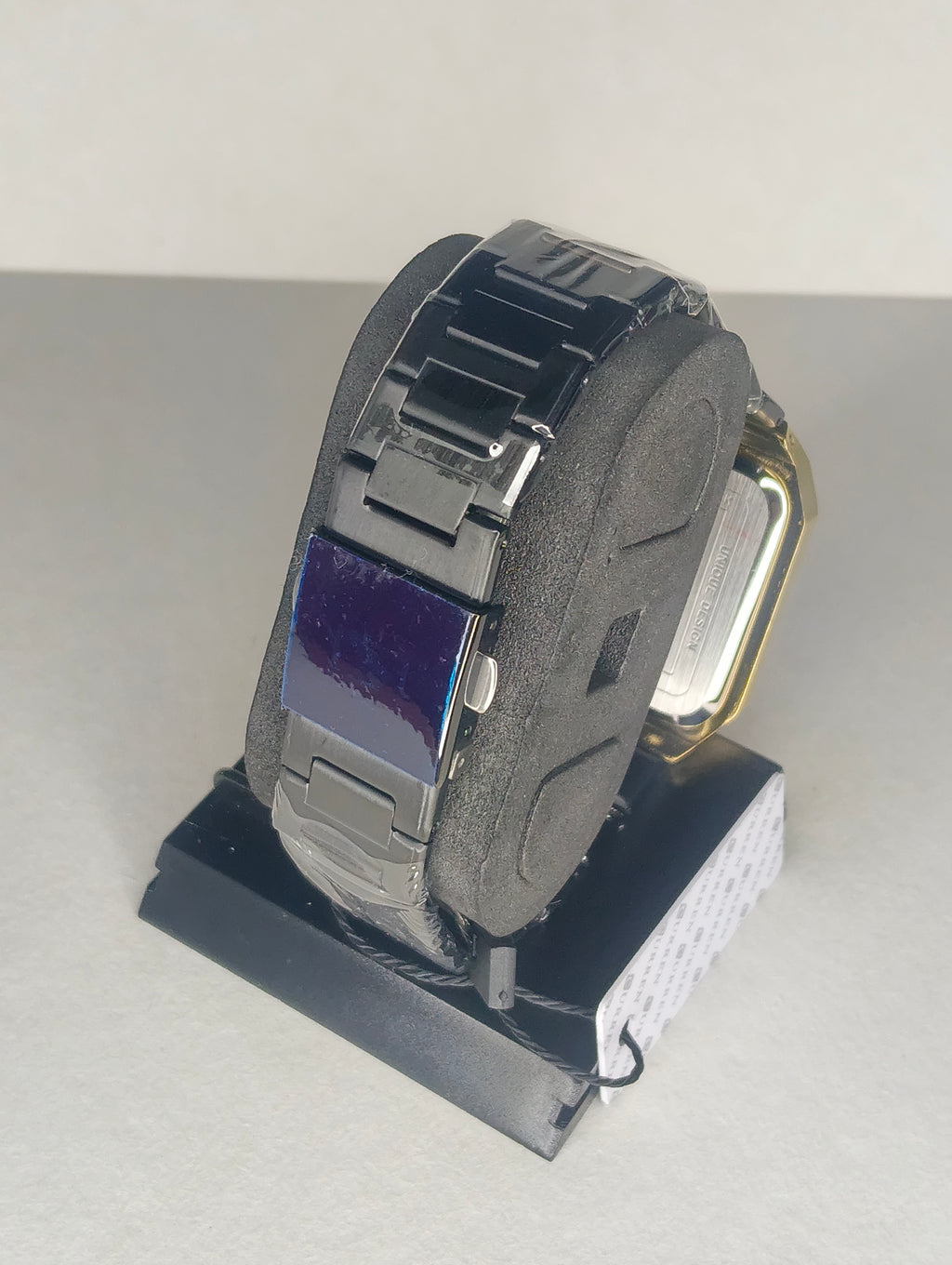 Reloj Curren Cuadrado para Hombre | Acero Inoxidable | Movimiento Quartz | Negro y Dorado