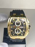 Reloj Curren Cronógrafo para Hombre | Caja Dorada | Pulso de Silicona | Quartz