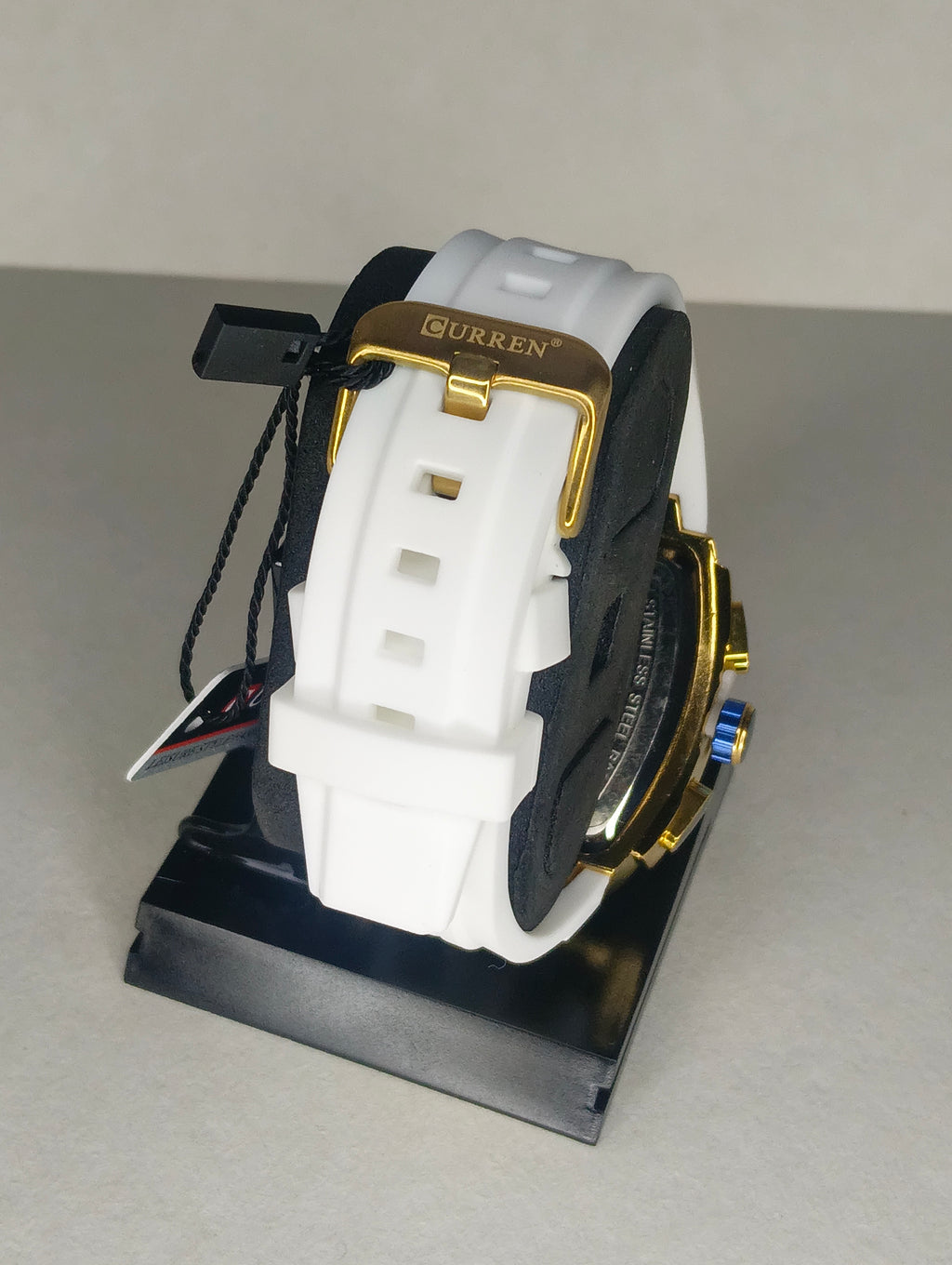 Reloj Curren Cronógrafo para Hombre | Caja Dorada | Pulso de Silicona | Quartz
