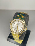 Reloj Q&Q Dorado para Dama con Bisel Decorado