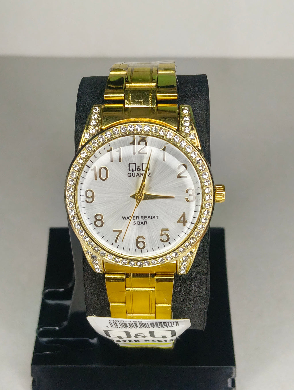 Reloj Q&Q Dorado para Dama con Bisel de Cristales