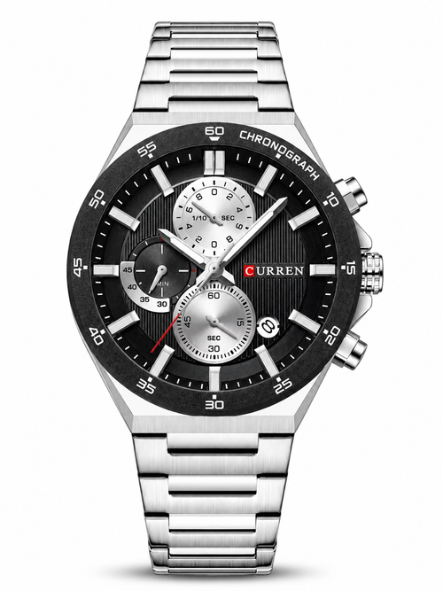 Reloj Curren Chronograph Black Edition para Hombre | Acero Negro | Diseño Deportivo Elegante