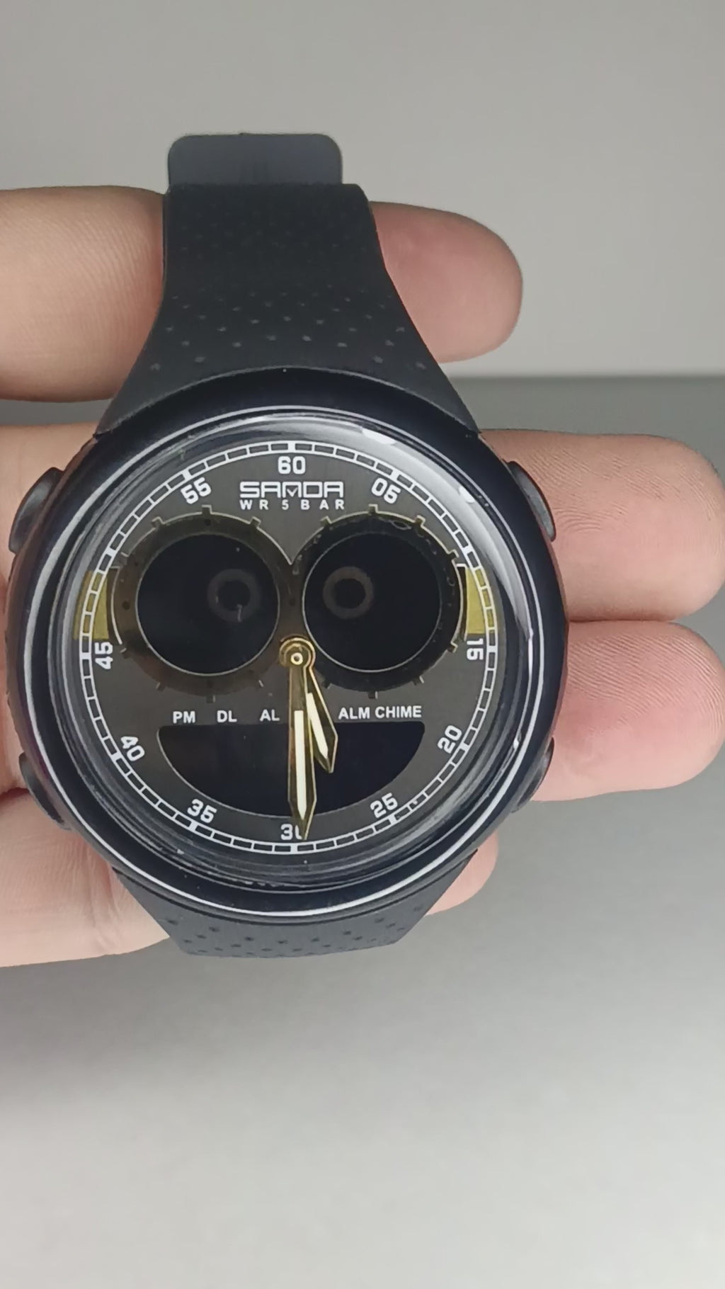 Reloj Sanda Unisex Análogo Digital | Luz LED, Cronómetro, Alarma y Resistencia al Agua 5 BAR