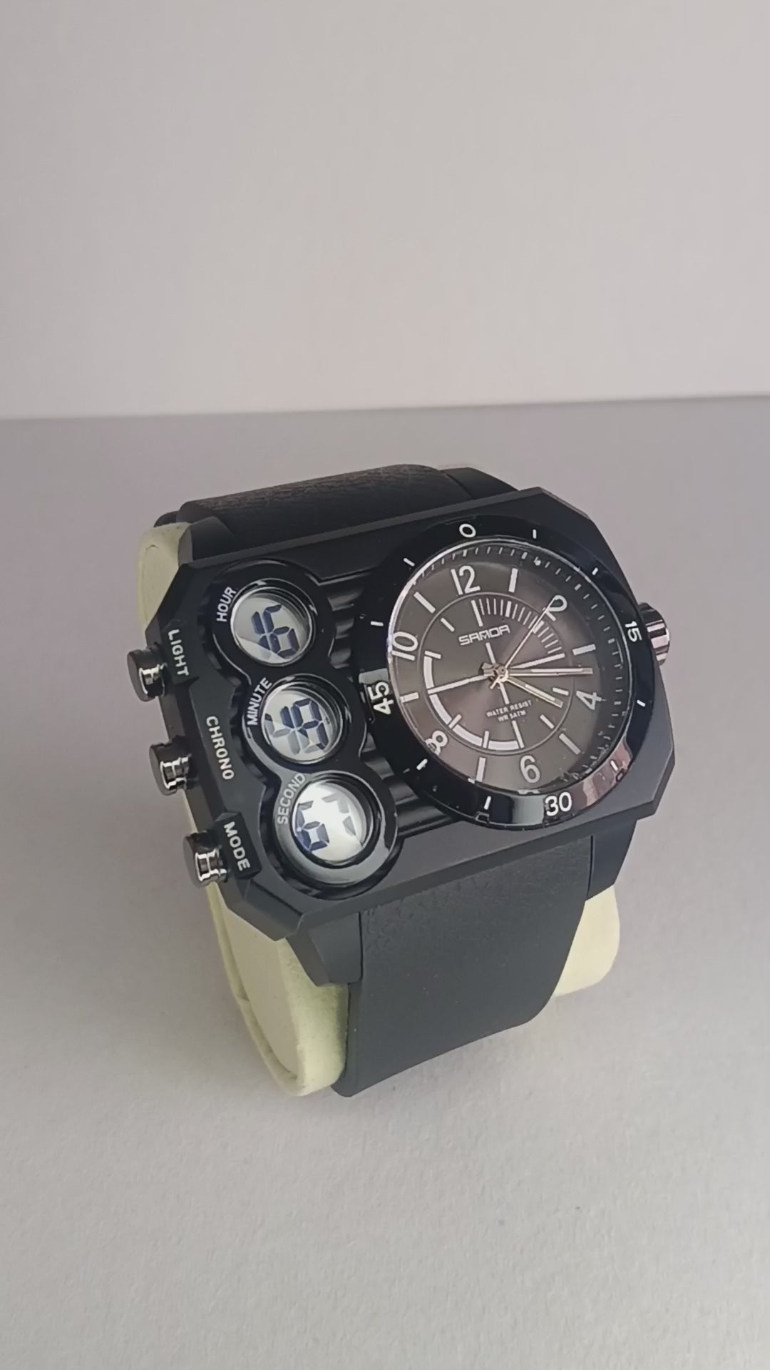Reloj Sanda Hombre Análogo Digital Deportivo | Cronómetro, Alarma y WR 5ATM