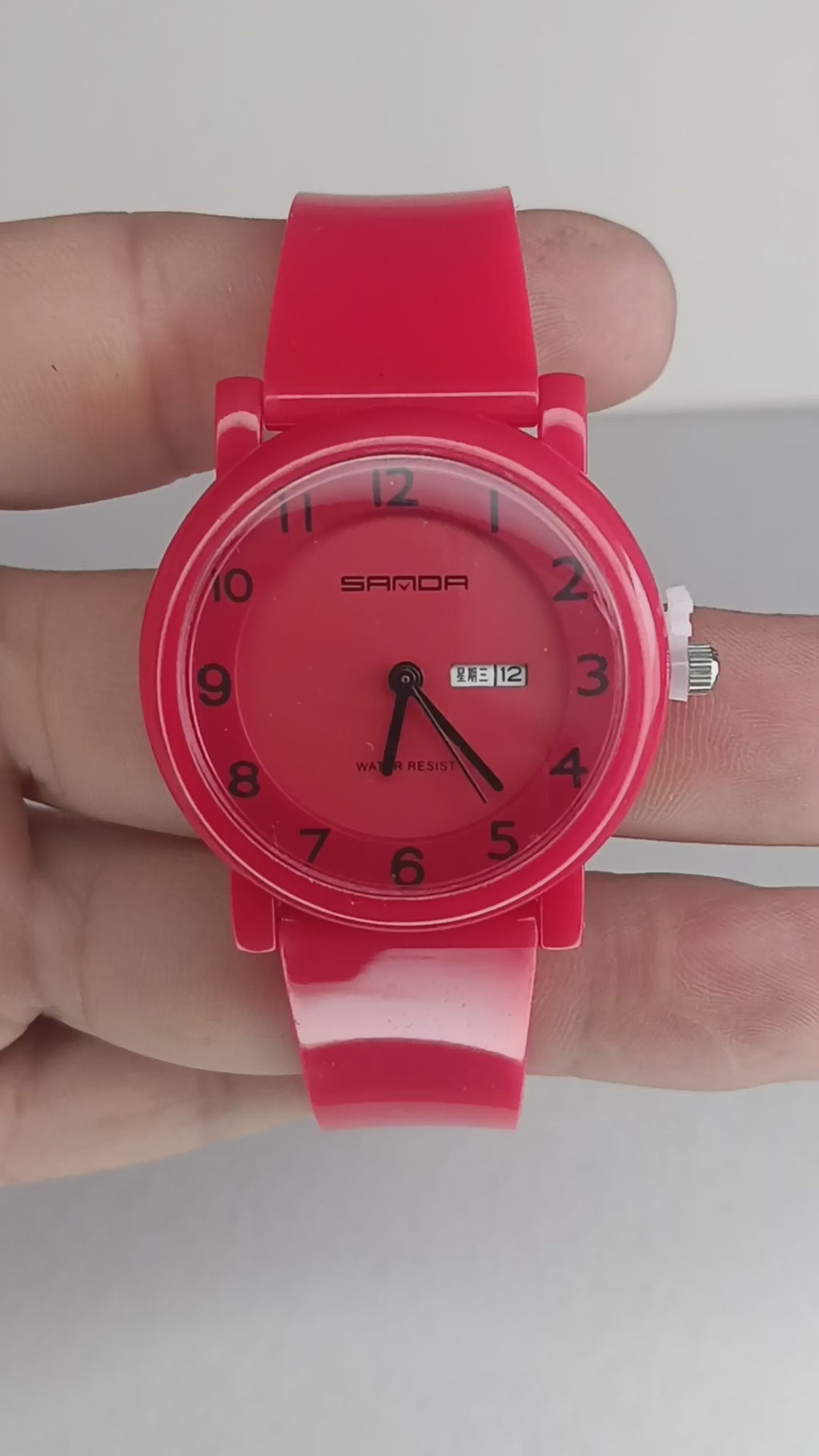 Reloj Sanda para Mujer Blanco con Calendario | Pulso de Silicona | Elegancia y Comodidad