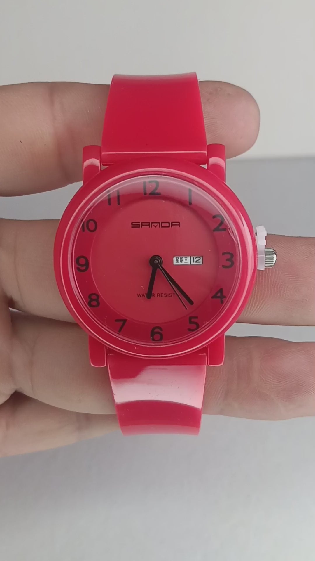 Reloj Sanda para Mujer Blanco con Calendario | Pulso de Silicona | Elegancia y Comodidad
